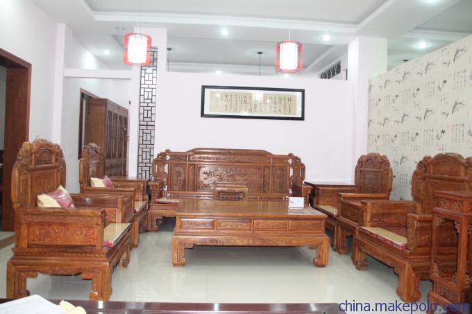 供应东阳杜邦红木家具品牌 明清仿古中式古典 五福临门沙发